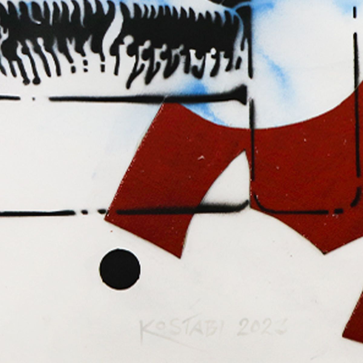 Mark Kostabi- Original Mixed Media on Paper "Dreams and Desires"