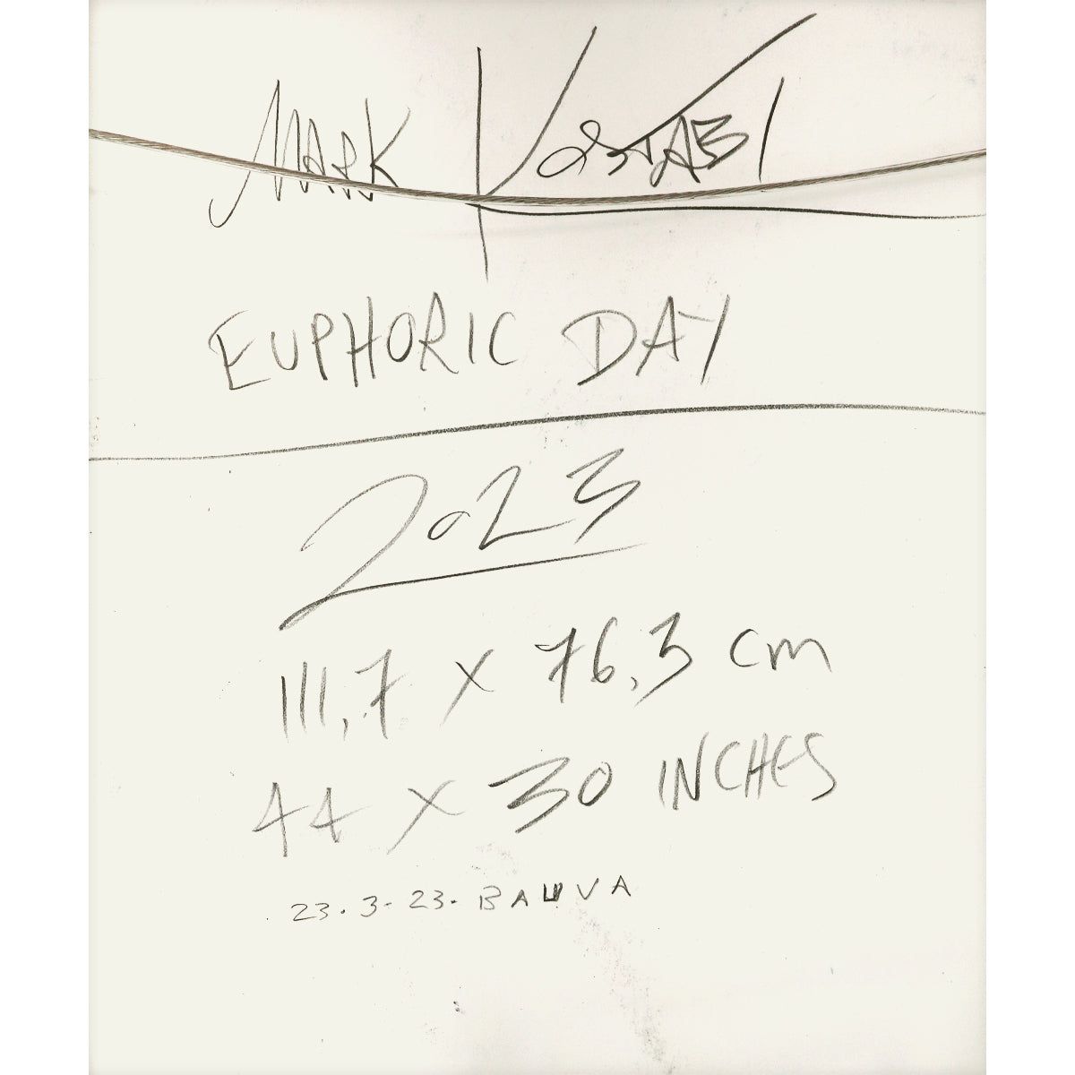 Mark Kostabi- Original Mixed Media on Paper "Euphoric Day"