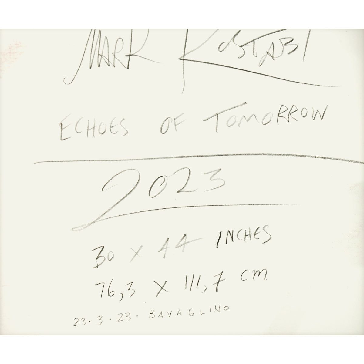 Mark Kostabi- Original Mixed Media on Paper "Echos of Tomorrow"