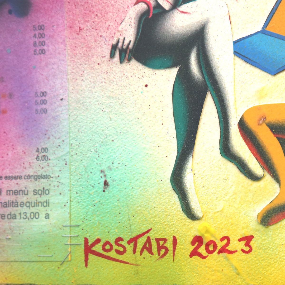 Mark Kostabi- Original Mixed Media on Paper "The Next Generation"