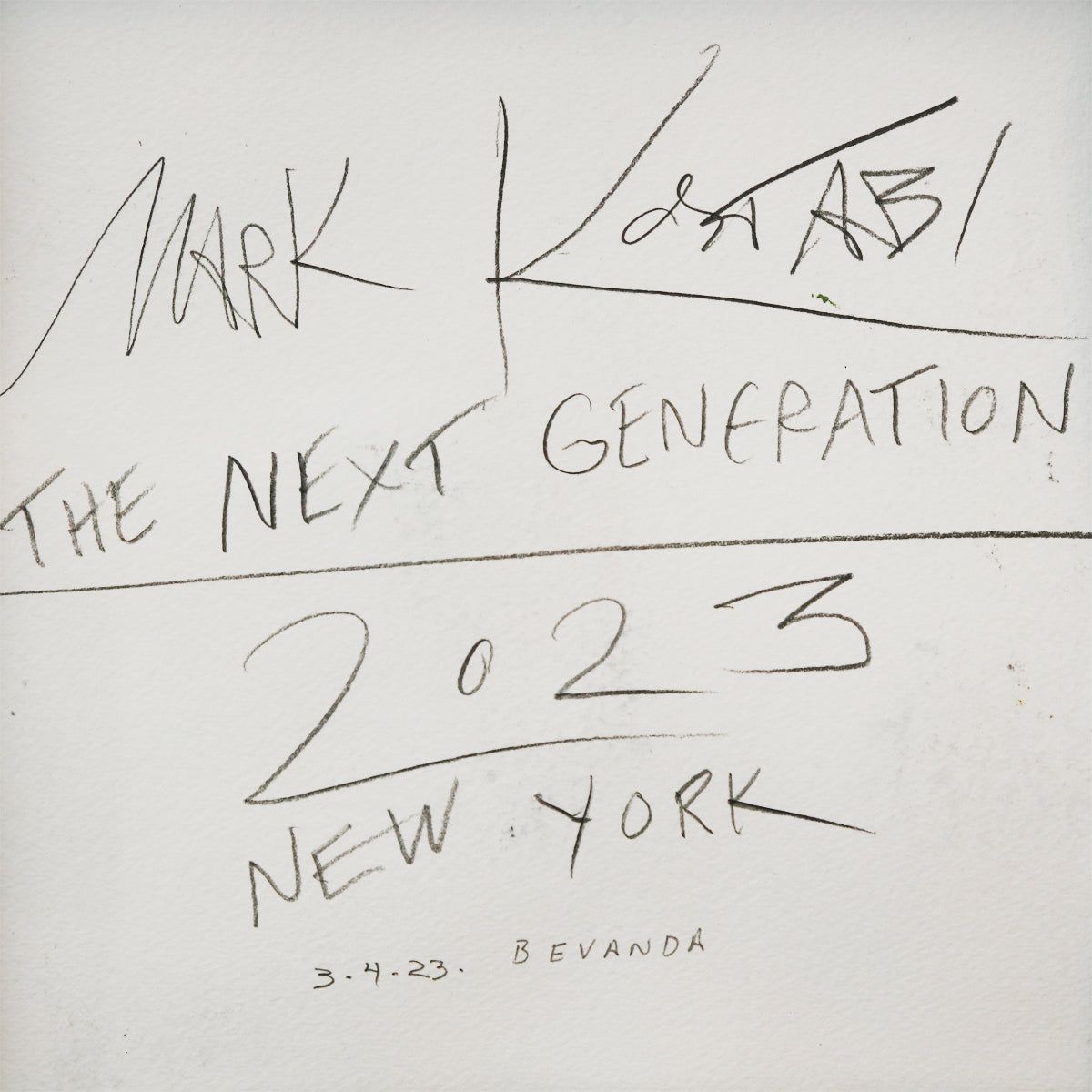 Mark Kostabi- Original Mixed Media on Paper "The Next Generation"