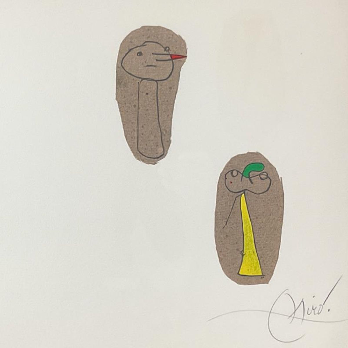 Joan Miro (1893-1983), "M. 1004 from L'enfance d'Ubu" Framed Limited Edition Lithograph, Hand Signed with Certificate of Authenticity.