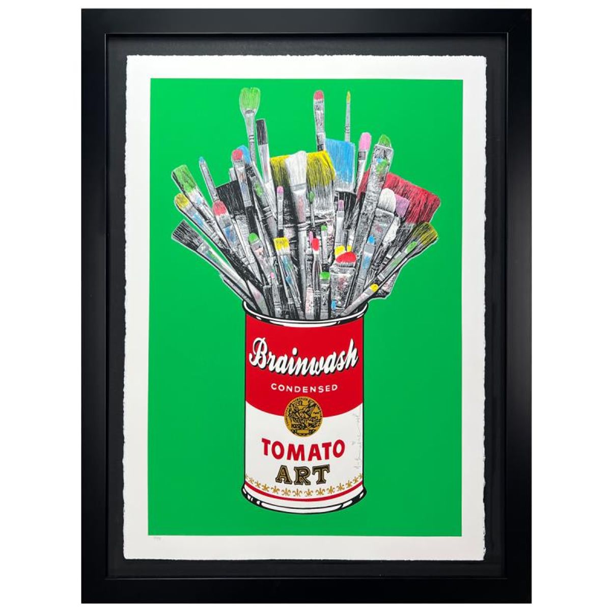 Mr. Brainwash- Unique and Hand-Finished Silk Screen "Tomato Pop (Green)"