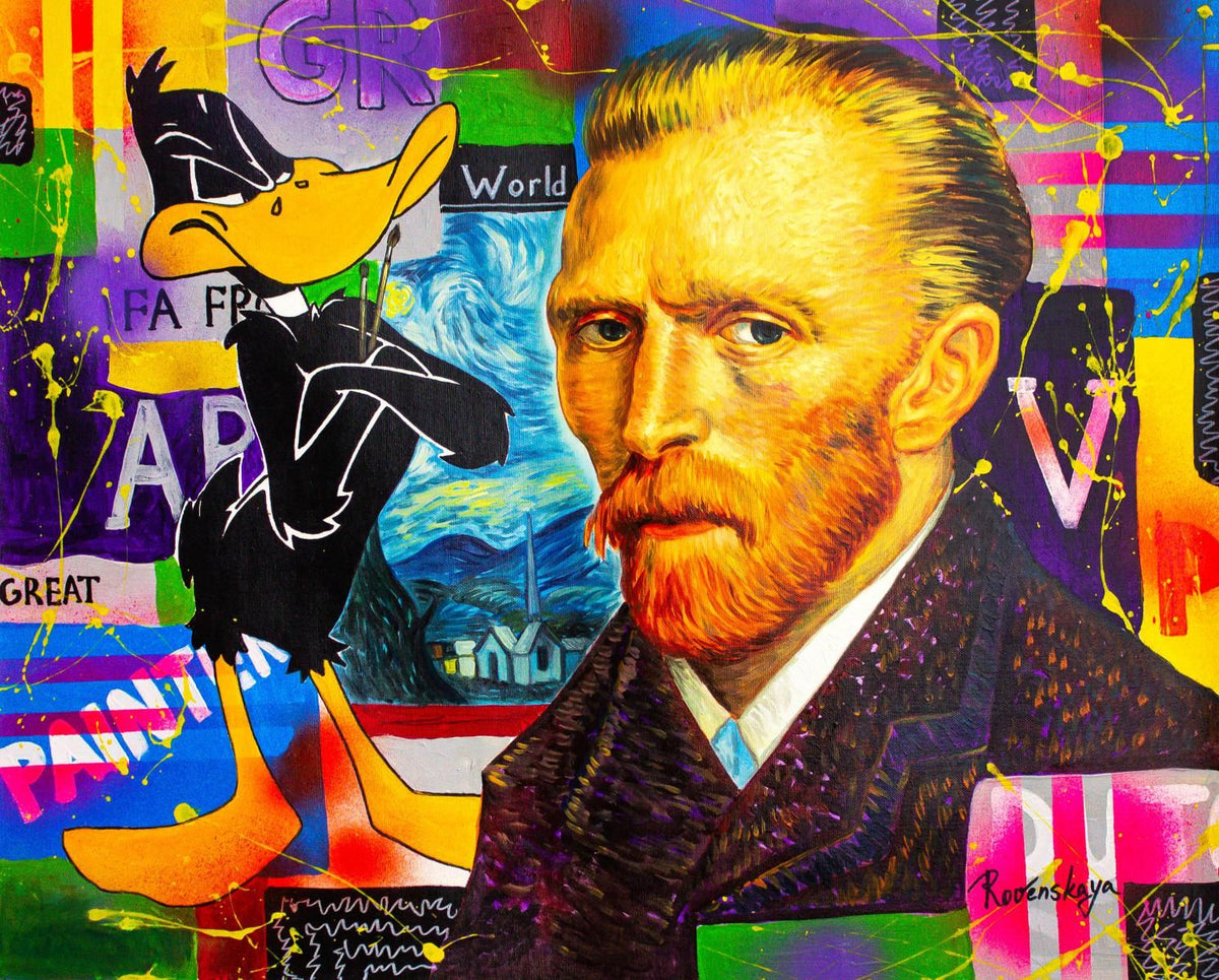 Nastya Rovenskaya- Original Oil on Canvas "Van Gogh"