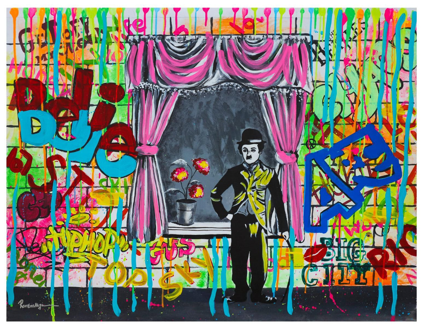 Nastya Rovenskaya- Mixed Media "Comedy Time"