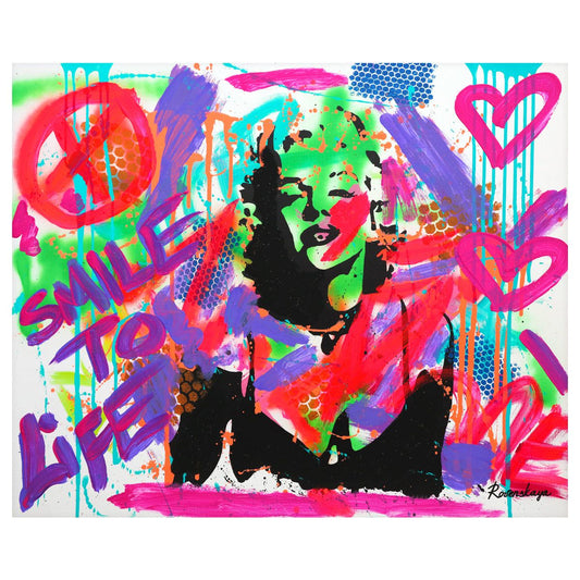 Nastya Rovenskaya- Mixed Media "Shadow of Marilyn Monroe"