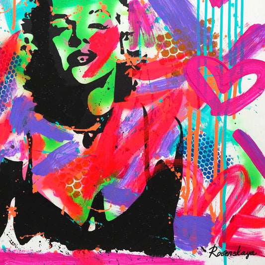 Nastya Rovenskaya- Mixed Media "Shadow of Marilyn Monroe"