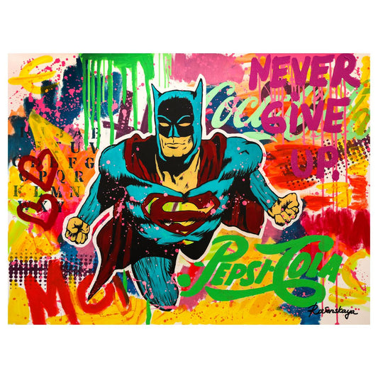 Nastya Rovenskaya- Mixed Media "Superhero"