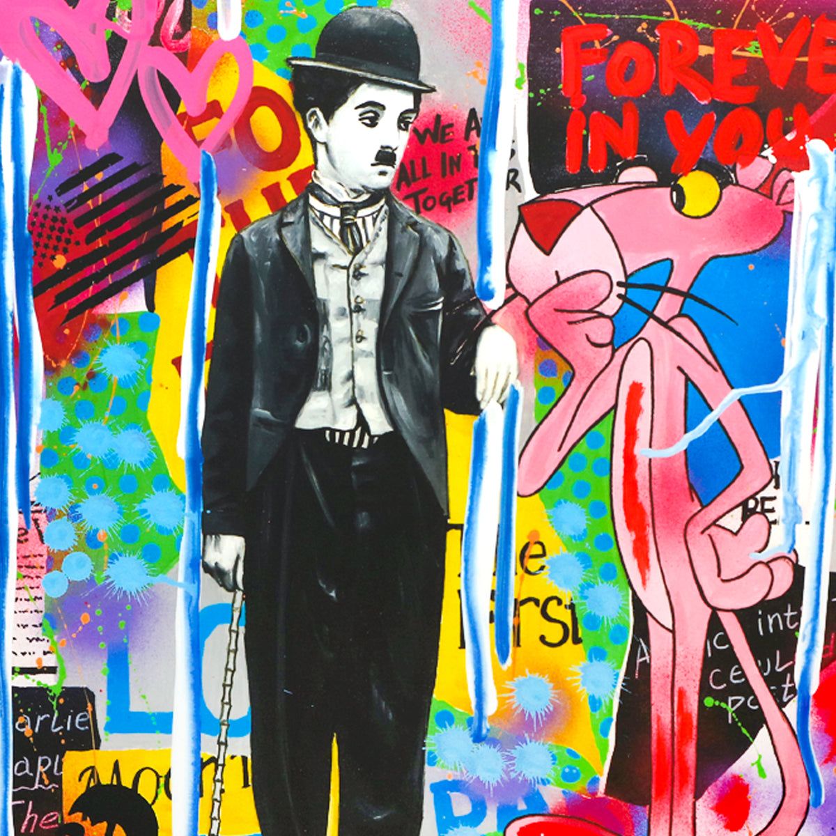 Nastya Rovenskaya- Original Mixed Media on Deckle Edge Paper "Think in Pink"