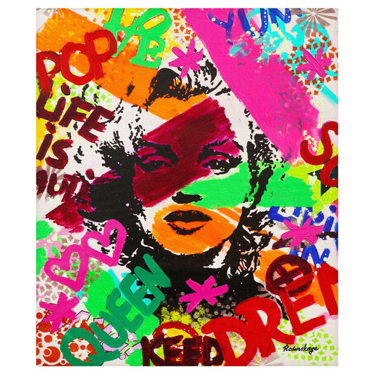 Nastya Rovenskaya- Original Mixed Media on Canvas "Model"