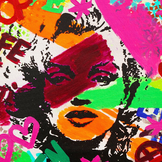 Nastya Rovenskaya- Original Mixed Media on Canvas "Model"