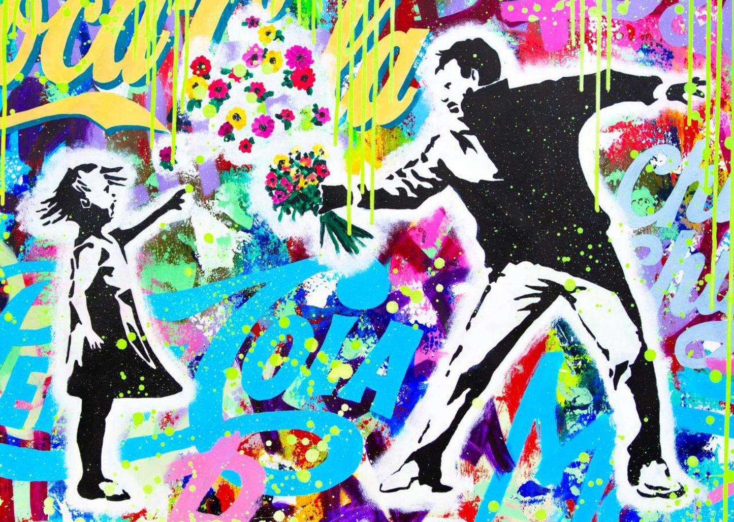 Nastya Rovenskaya- Original Oil on Canvas "The Flower Giver"