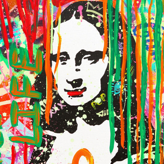 Nastya Rovenskaya- Original Mixed Media on Canvas "The Colours of Mona Lisa"