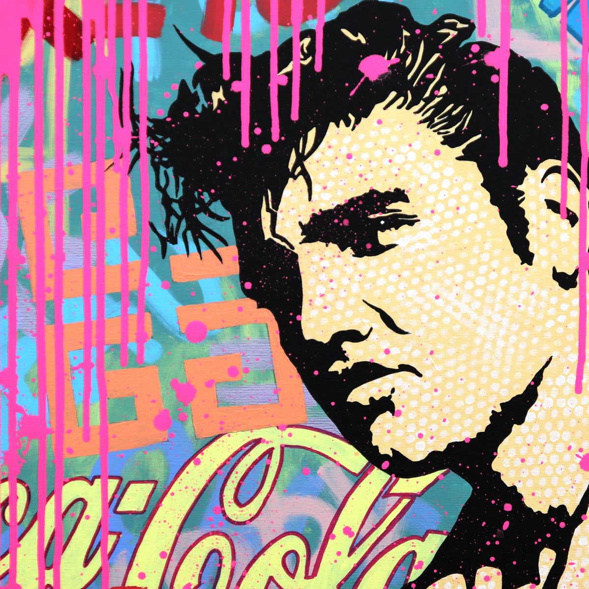 Nastya Rovenskaya- Original Oil on Canvas "Viva Graffiti Vegas"