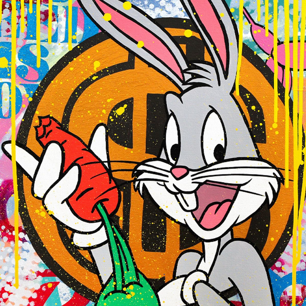 Nastya Rovenskaya- Original Oil on Canvas "Daffy's Hustle Pop"