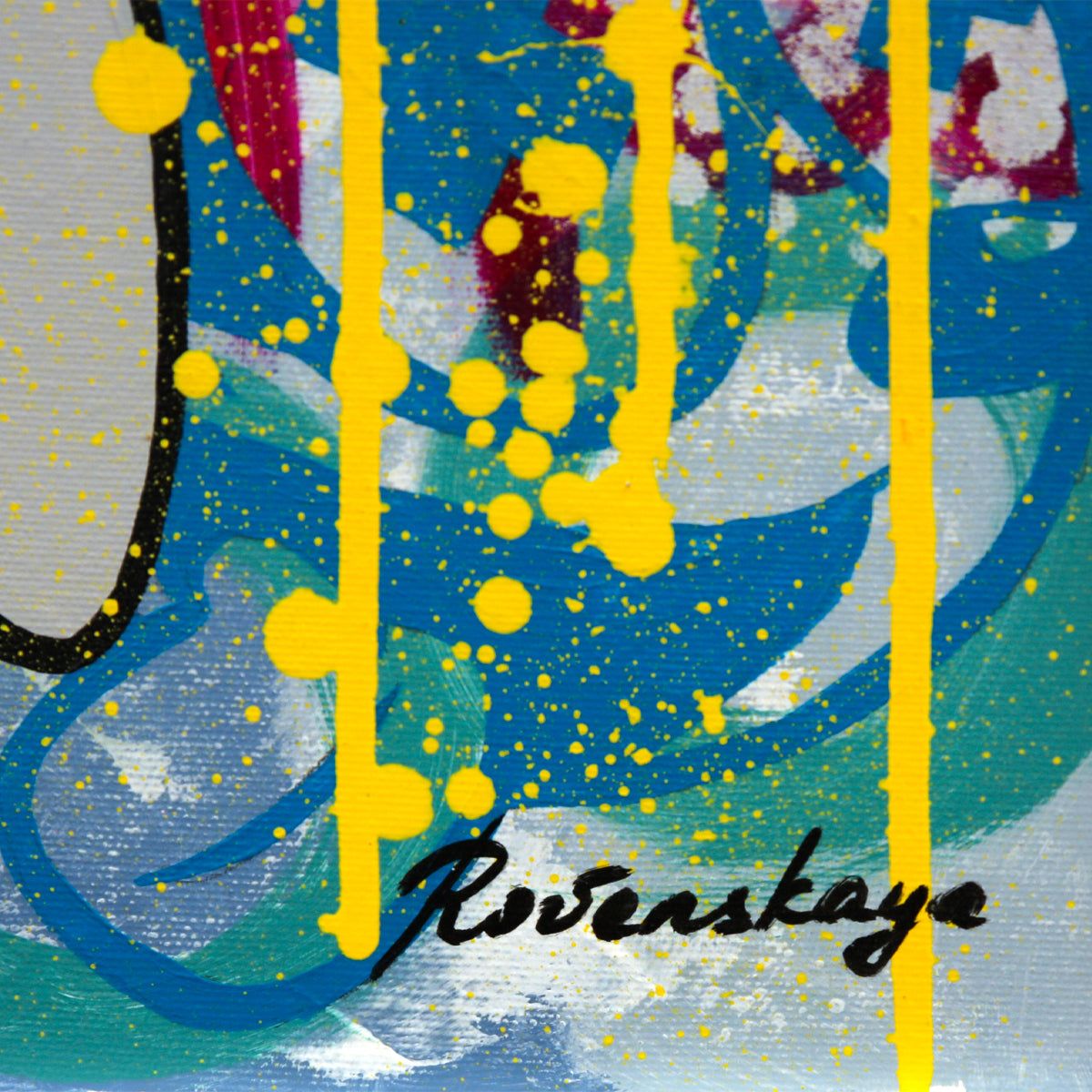 Nastya Rovenskaya- Original Oil on Canvas "Daffy's Hustle Pop"