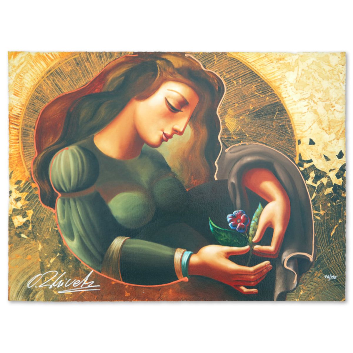 Oleg Zhivetin- Silkscreen "Contemplation"