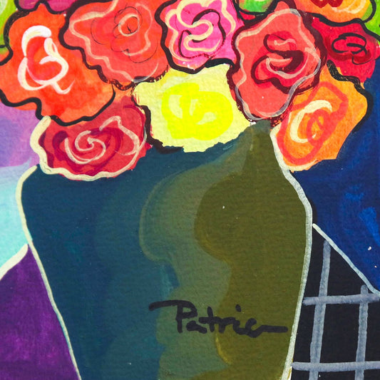 Patricia Govezensky- Original Watercolor on Paper "Garden Serenade"
