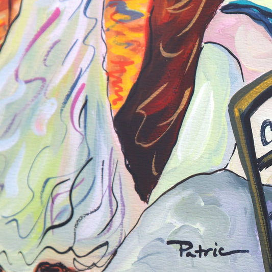 Patricia Govezensky- Original Watercolor on Paper "Colorful Syncopation"