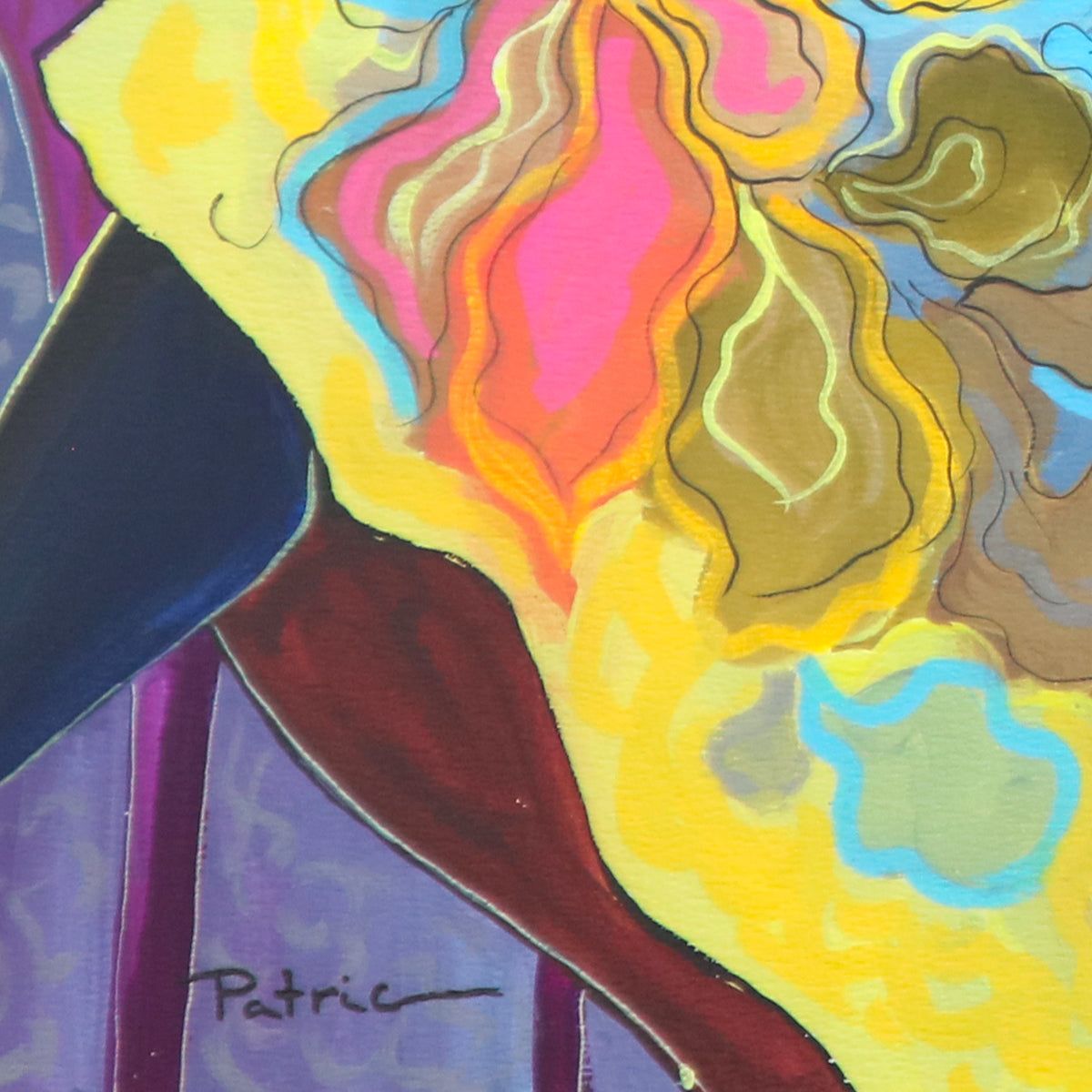 Patricia Govezensky- Original Watercolor "The Heartbeat of Celebration"