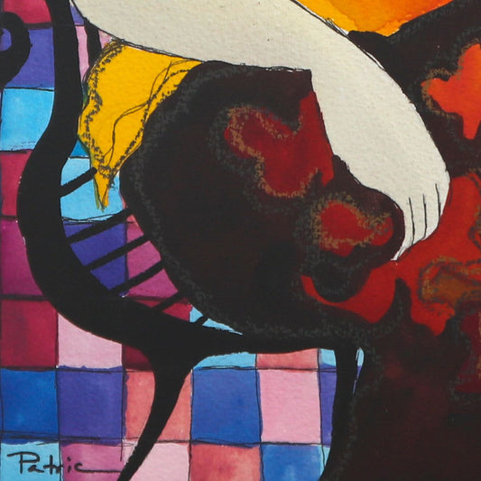 Patricia Govezensky- Original Watercolor "Quiet Contemplation"