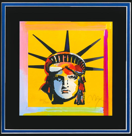 Peter Max- Original Lithograph "LIBERTY HEAD (Mini)"