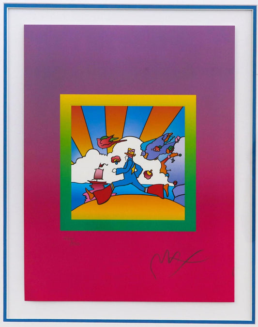 Peter Max- Original Lithograph "Cosmic Runner on Blends"