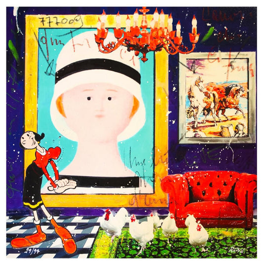 Rene- Silkscreen serigraph "A penny for your thoughts"