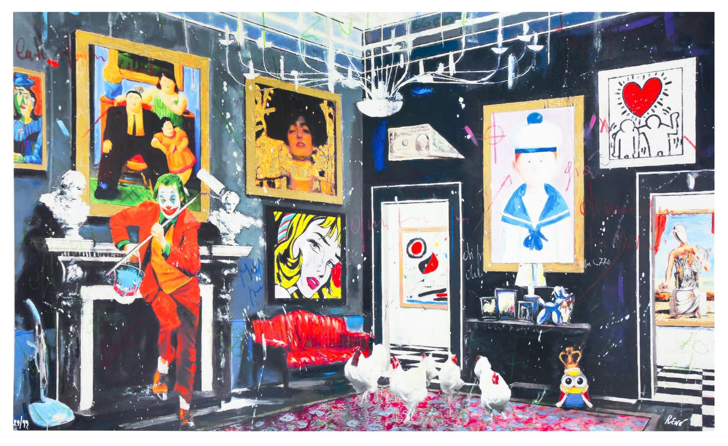 Rene- Silkscreen serigraph "A colorful day"
