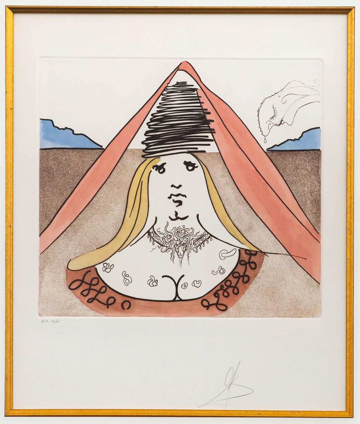 Salvador Dali- Original Lithograph "Lady Dulcinea"