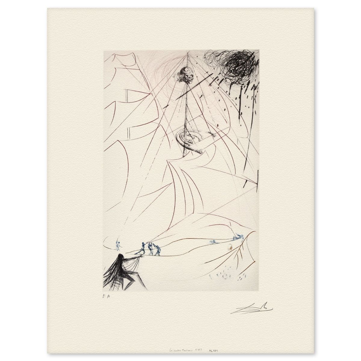 Salvador Dali- Etching "The Flying Dutchman"
