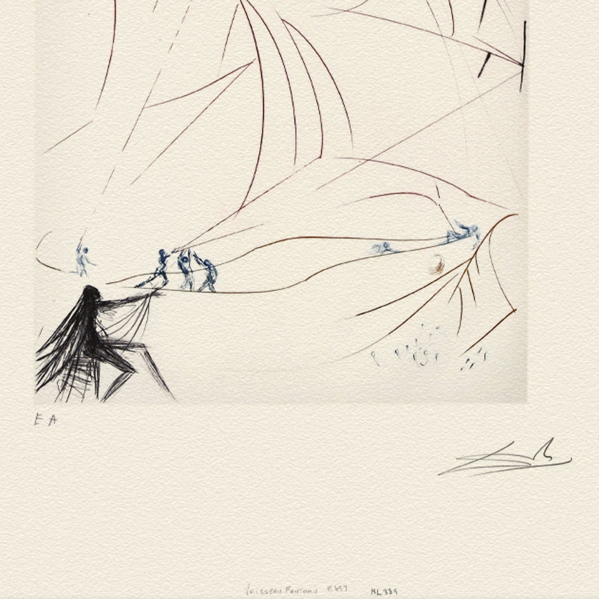 Salvador Dali- Etching "The Flying Dutchman"