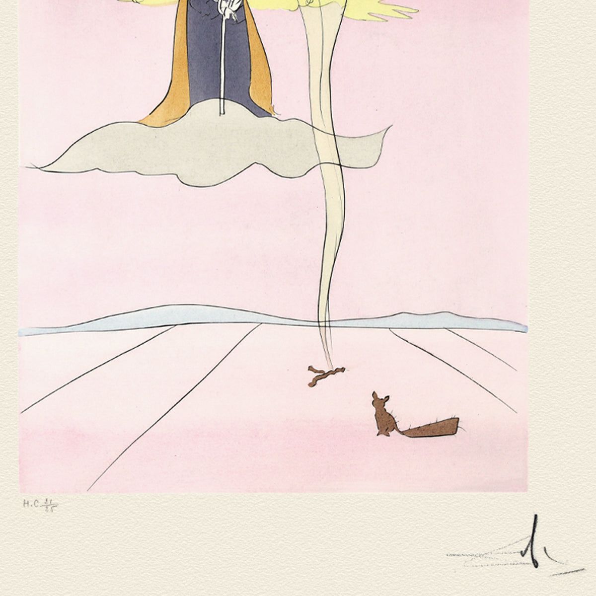 Salvador Dali- Etching "Jugoye"