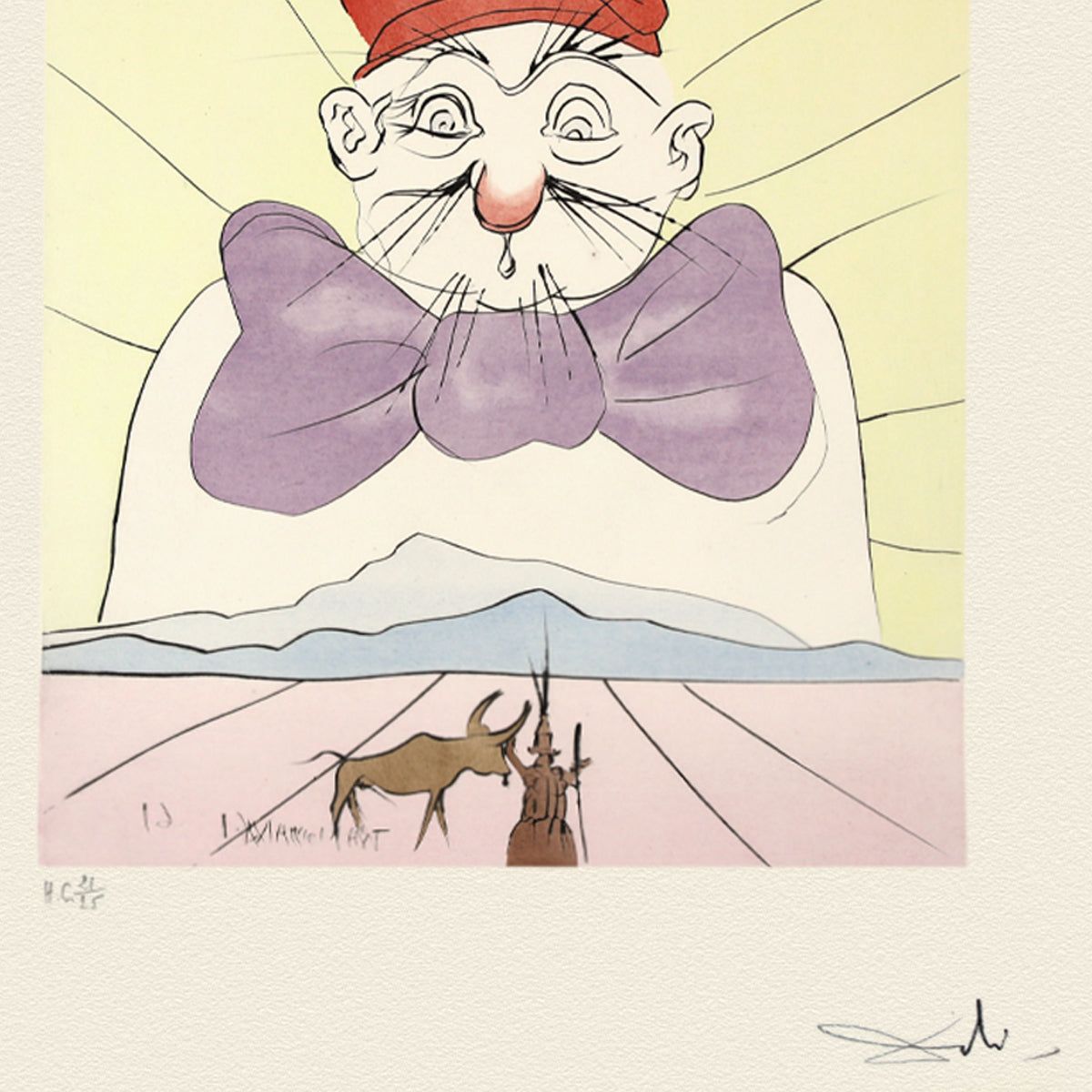 Salvador Dali- Etching "Kosanaga chojo- The Princess and the Heard Boy"