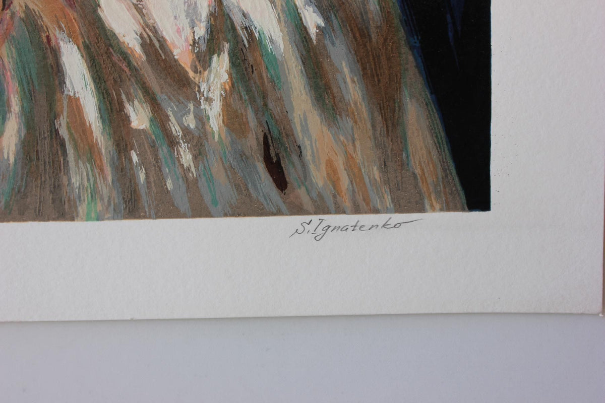Sergey Ignatenko- Original Serigraph on Paper "Thinking of You"