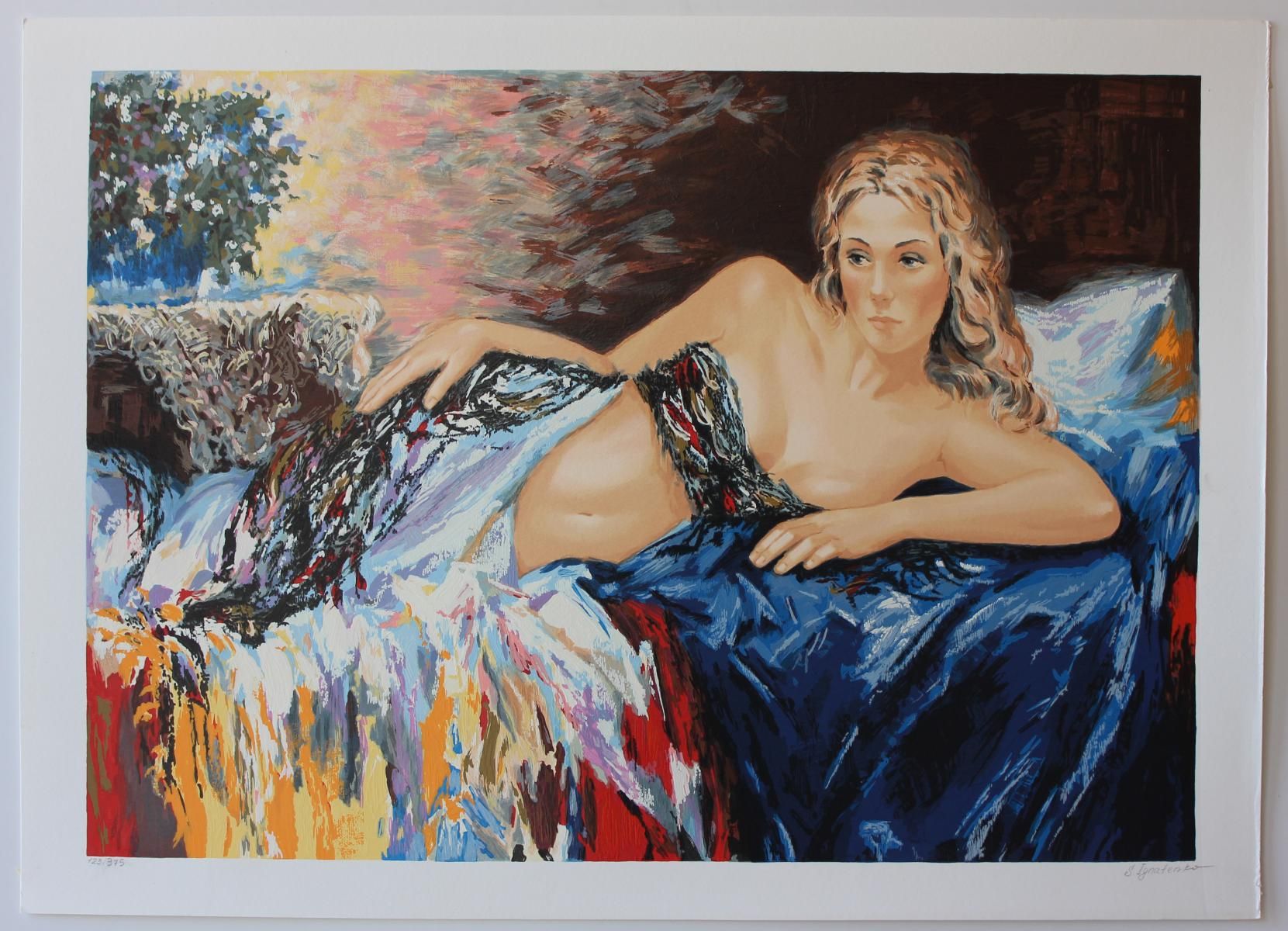 Sergey Ignatenko- Original Serigraph on Paper "Relaxation"