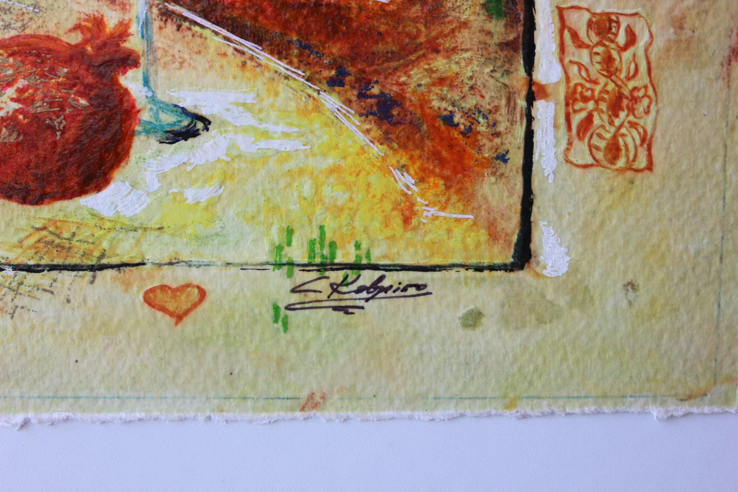 Sergey Kovrigo- Original Serigraph on Paper "Wine and Roses"