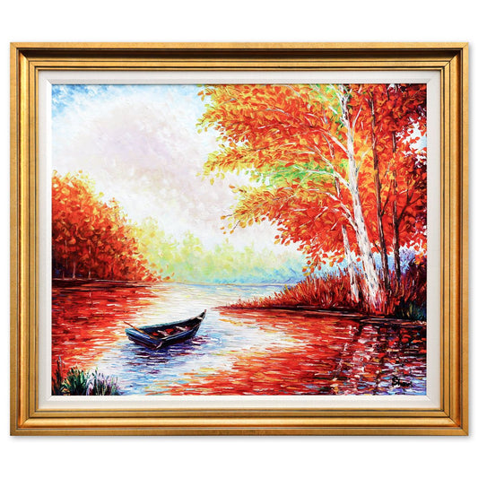 Svyatoslav Shyrochuk- Original Oil on Canvas "Whispers of the Riverbank"