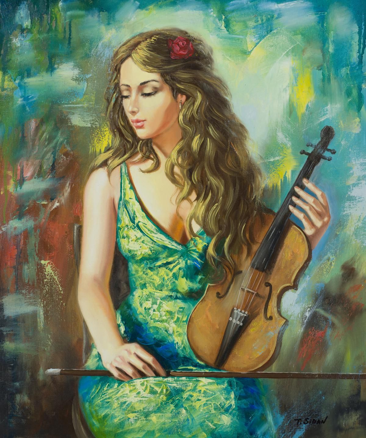 Taras Sidan- Original Giclee on Canvas "Verda"