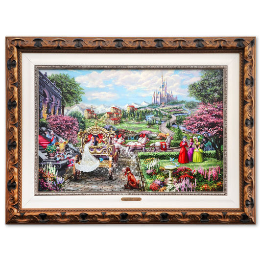 Thomas Kinkade- Hand Embellished Giclee on Canvas "Cinderella Happily Ever After"
