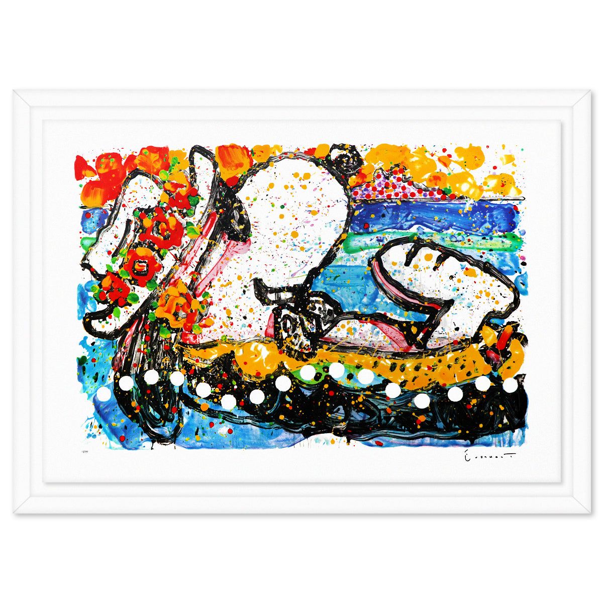 Tom Everhart- Hand Pulled Original Lithograph "Chillin"