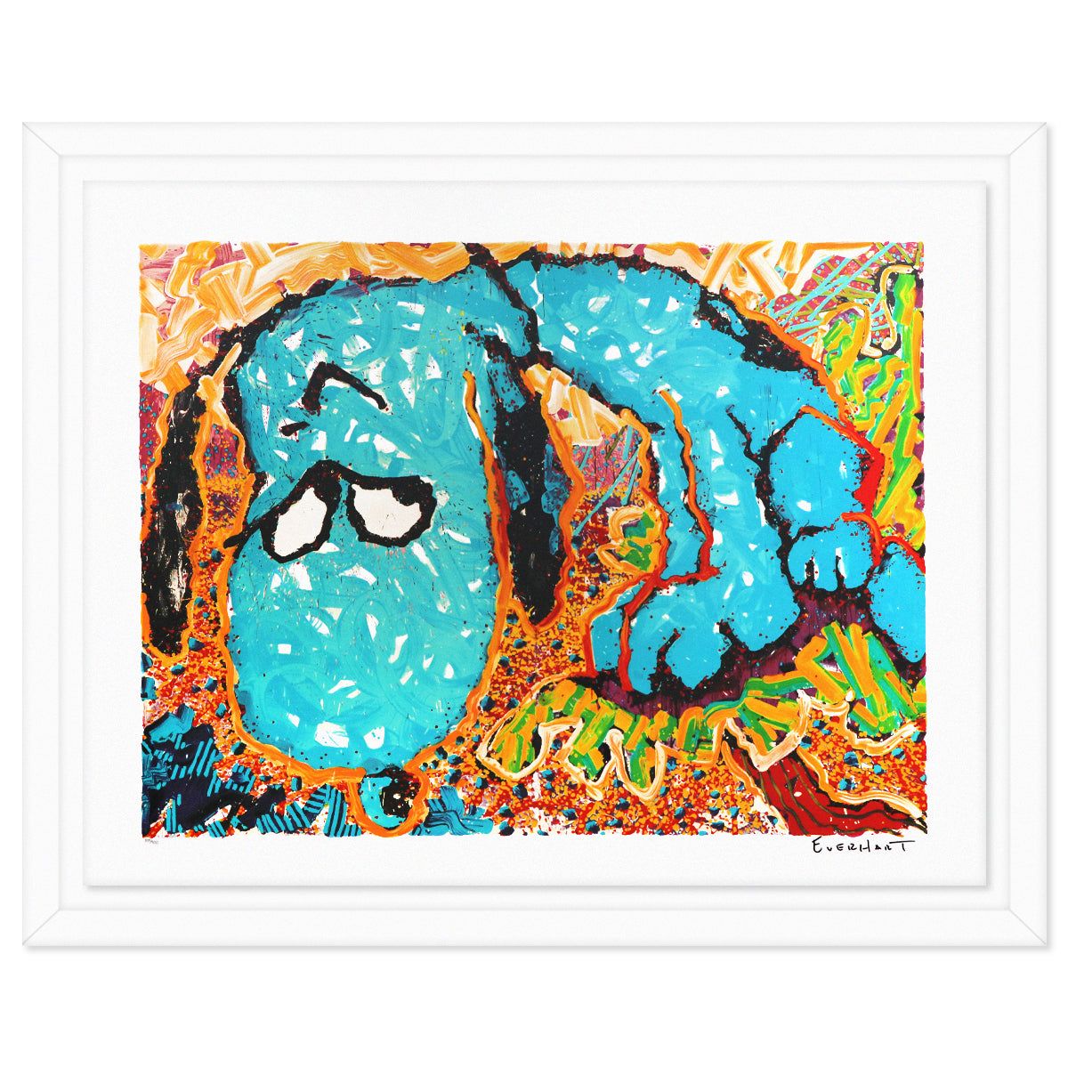 Tom Everhart- Hand Pulled Original Lithograph "Hollywood Hound Dog"
