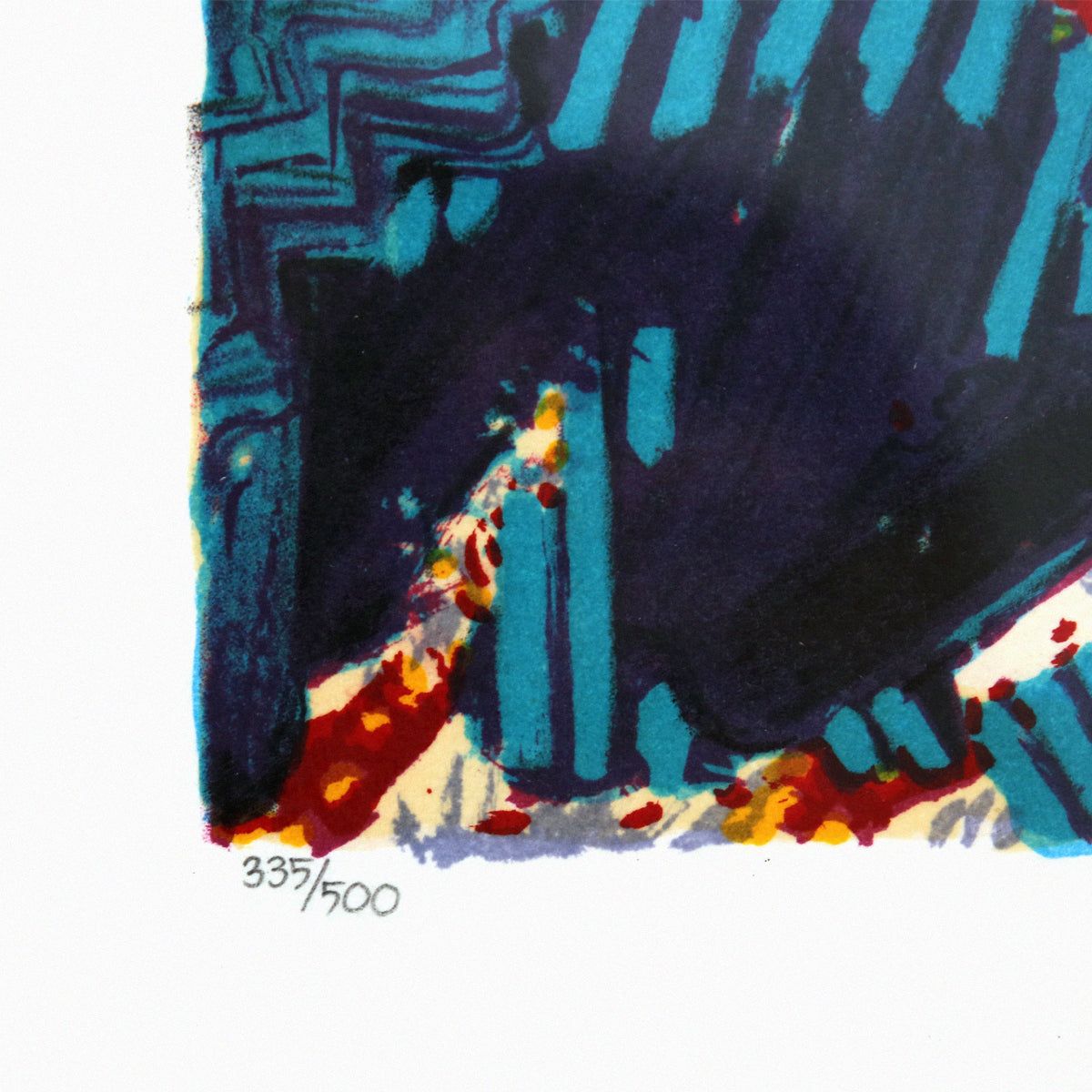 Tom Everhart- Hand Pulled Original Lithograph "Hollywood Hound Dog"