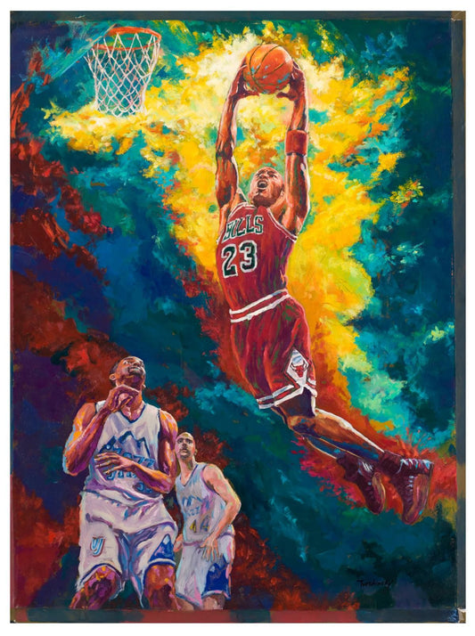 Turchinsky Dimitry- Mixed Media "Michael Jordan Dunks"