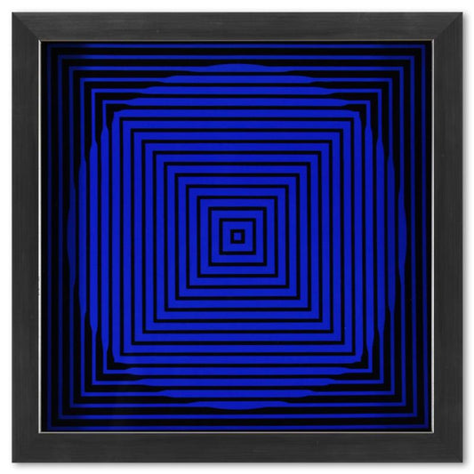 Victor Vasarely (1908-1997), "Beta de la serie Vonal" Framed 1971 Heliogravure Print with Letter of Authenticity