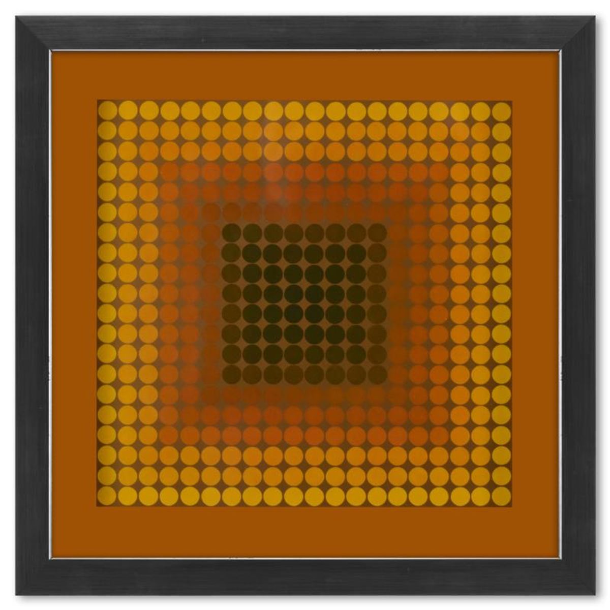 Victor Vasarely (1908-1997), "CTA - 101 de la serie CTA - 102" Framed 1971 Heliogravure Print with Letter of Authenticity