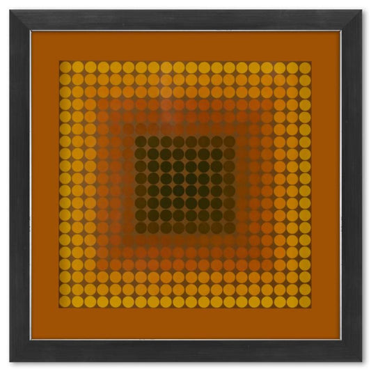 Victor Vasarely (1908-1997), "CTA - 101 de la serie CTA - 102" Framed 1971 Heliogravure Print with Letter of Authenticity