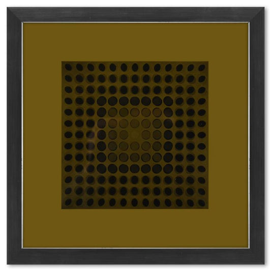 Victor Vasarely (1908-1997), "Tuz - 2 de la serie CTA - 102" Framed 1971 Heliogravure Print with Letter of Authenticity