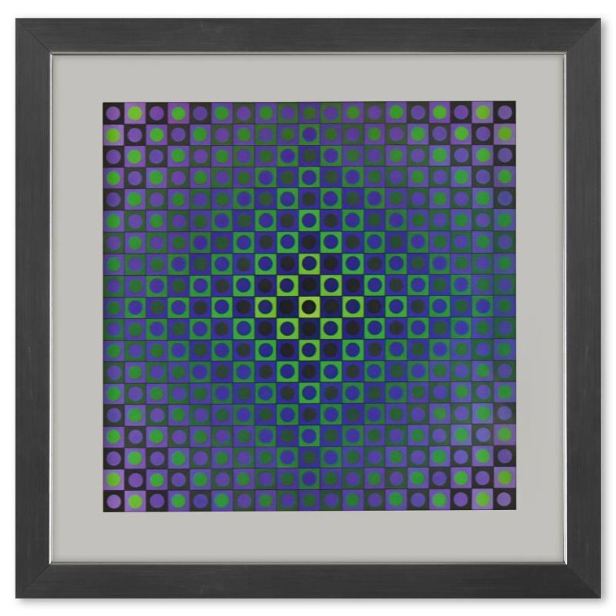 Victor Vasarely (1908-1997), "Boglar de la serie Folklore Planetaire" Framed 1971 Heliogravure Print with Letter of Authenticity