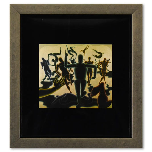 Victor Vasarely (1908-1997), "Etude Homme En Mouvement de la serie Graphismes 1" Framed 1977 Heliogravure Print with Letter of Authenticity